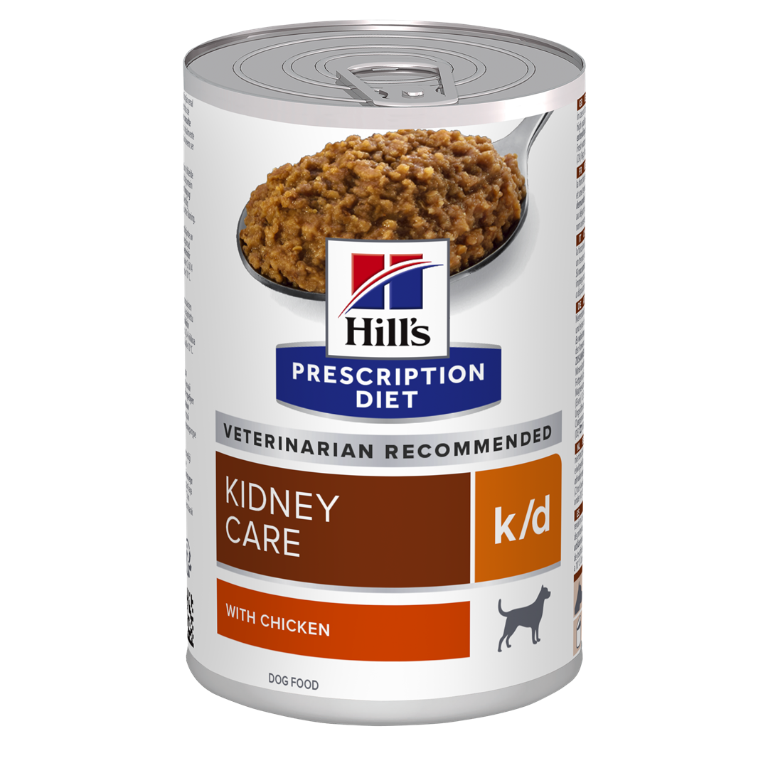 וטמרקט שימורי k/d Hill's Prescription Diet קידני קייר לכלב, 370 גר' (עם עוף)